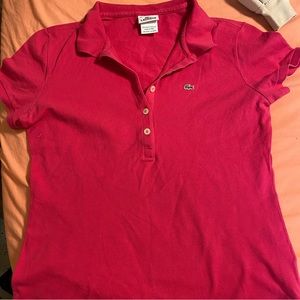Pink Lacoste Polo (m)